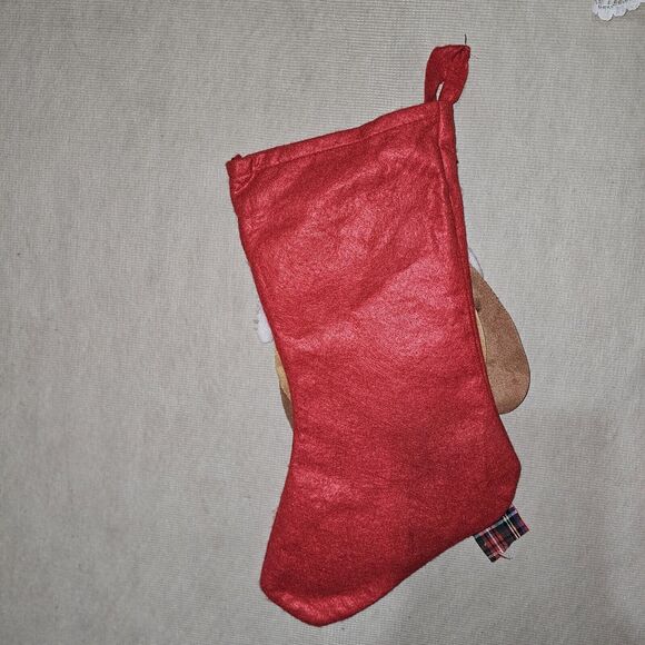 Puppy Dog Handmade Felt Christmas Stocking Holiday Decor Never Used - Picture 2 of 5